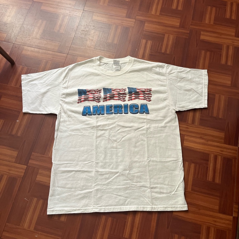 Vintage USA flag America shirt gildan ultra Cotten XL